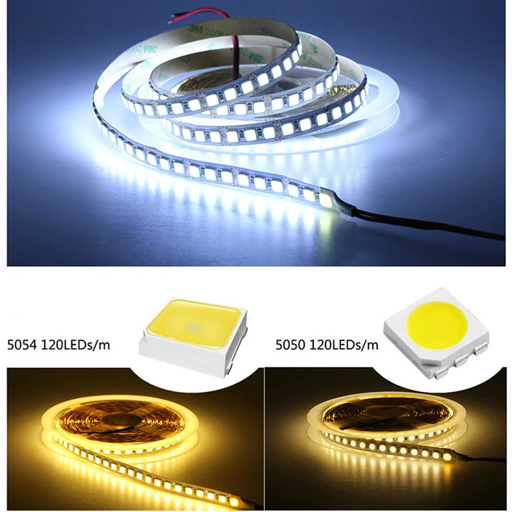 5 м DC12V Однорядная Светодиодная лента 120 светодиодов/м 5054 SMD гибкая светодиодная
