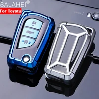 new tpu car key cover case for toyota hilux corolla avensis prado fortuner rav4 chr protection key shell accessories keychain