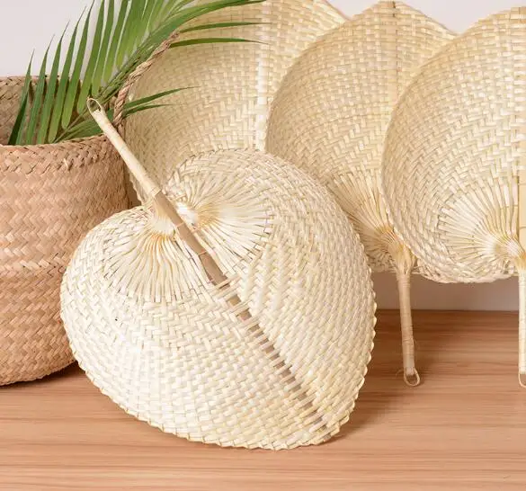 1 шт. цветные яркие вееры в виде листьев пальмы плетеный веер ручной работы