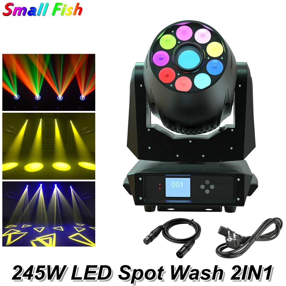 Профессиональный 245 Вт Светодиодный точечный моющийся 2в1 светильник с