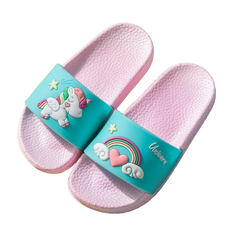 Женские радужные туфли тапочки для девочек милые новые летние пляжные мальчиков