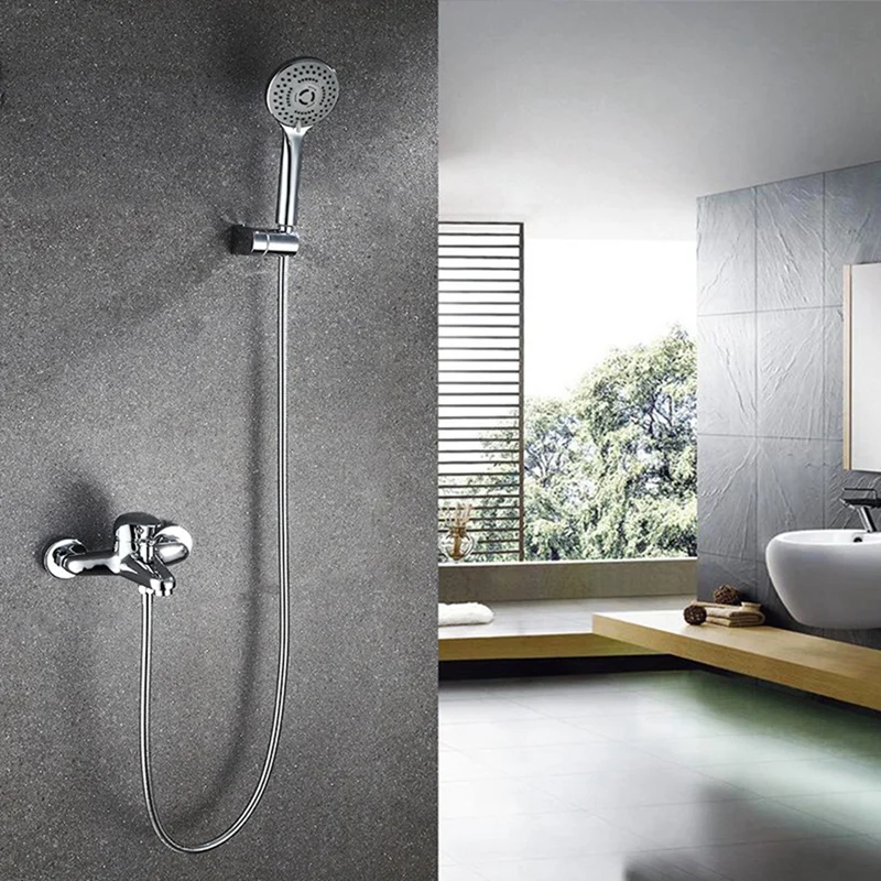 

All Copper Simple Two-Stage Shower Set Bathroom Double Control Switch