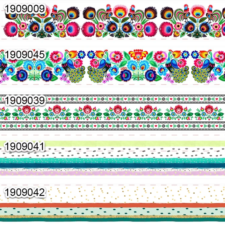 Лента Корсажная с цветочным узором разные размеры 10 ярдов | Дом и сад