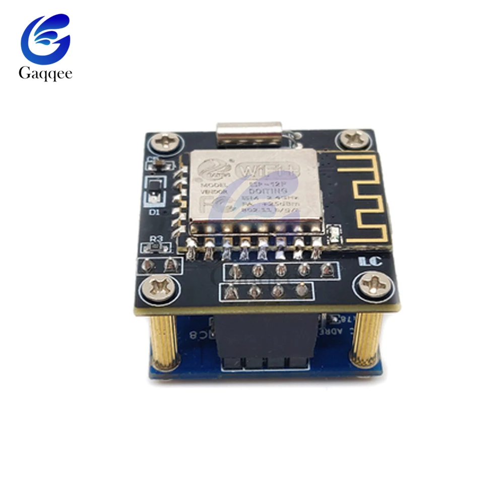 ESP8266 0 96 дюймовый oled дисплей модуль WiFi часы ЖК экран ESP 12F DIY прогноз погоды IIC I2C 5V