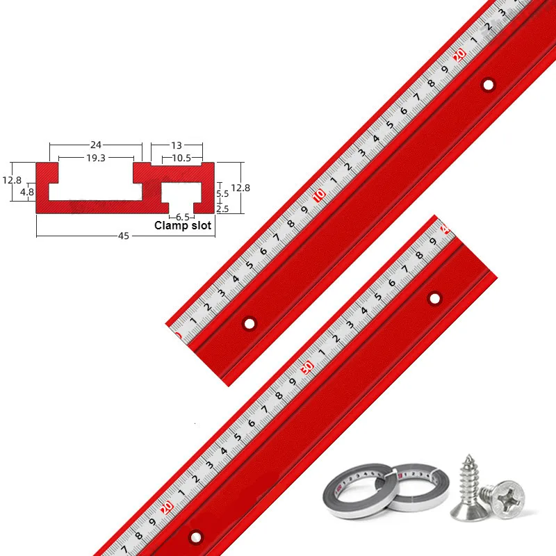 

45 Type T-track T-slot Miter Track Jig Aluminium Alloy Miter Track Stop Woodworking DIY Tools for Table Saw Pusher