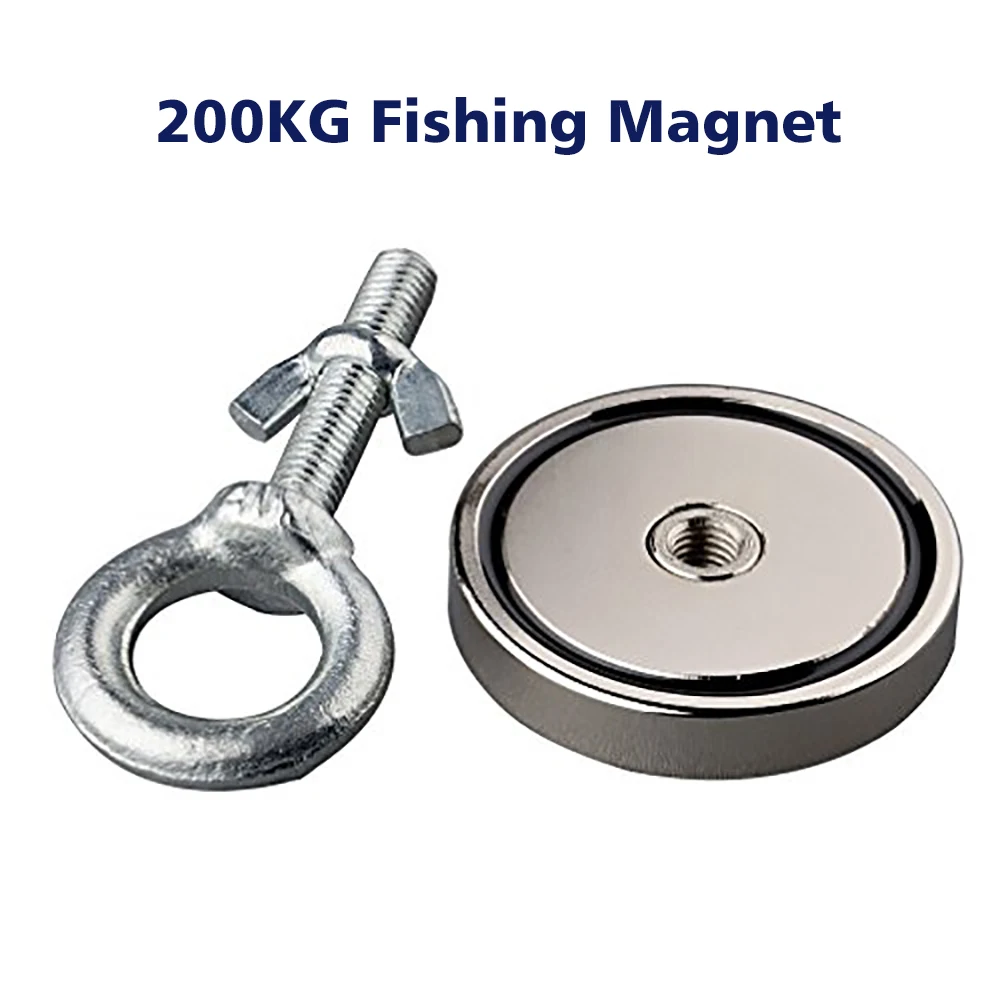 

1PC 200Kg Strong Neodymium N52 Magnet Fishing Magnet Magnetic Material Sea Salvage Recovery Searching Magnets for Treasure