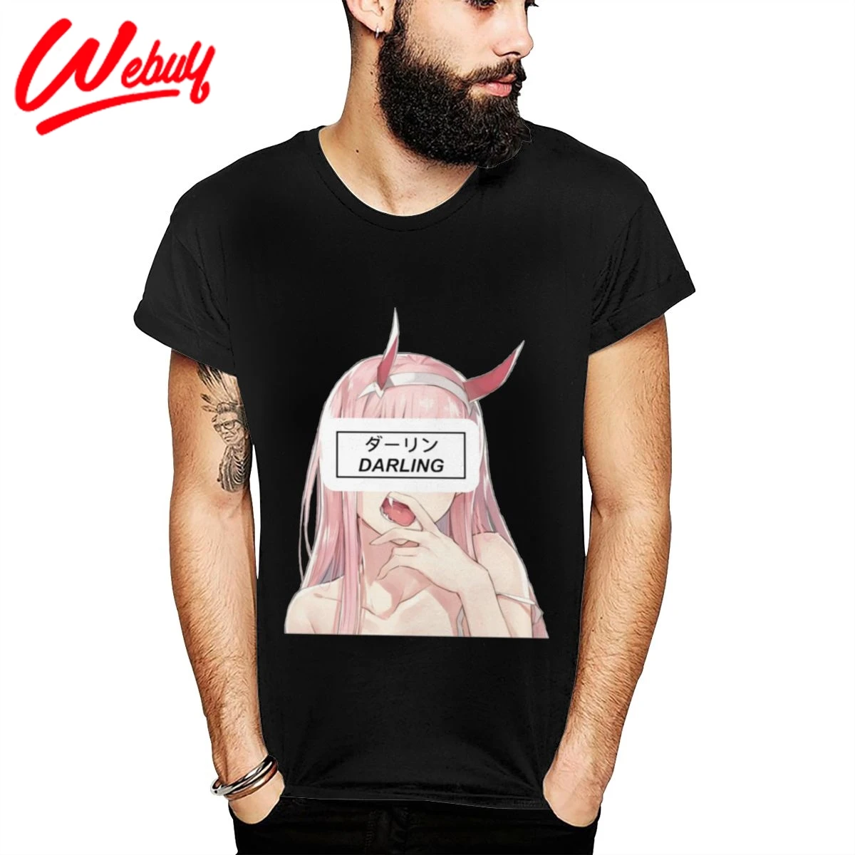 Для мужчин пикантная футболка Zero Two Darling In THe FranXX качественная с принтом удобная