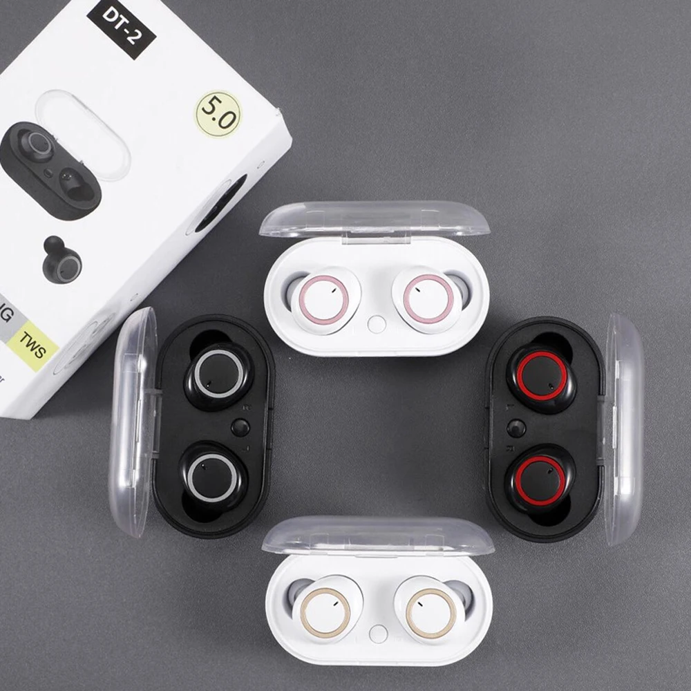 Беспроводные стереонаушники HFP/A2DP Bluetooth 5 0 Спортивная гарнитура DT-2 TWS наушники с