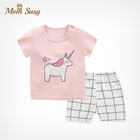 SusyОдежда для маленьких мальчиков и девочек, пижамные комплекты, детская одежда для сна из 100% хлопка с рисунком, боди для малышей, домашний костюм, одежда из 2 предметов, 12 мес.-6 лет