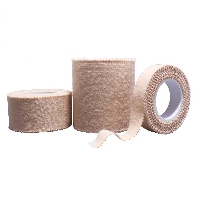 

5 Rolls/Lot Medical Tape Gauze Fixation Tape Skin Color Adhesive Plaster Hypo-allergenic Household Breathable Cotton cloth Tapes