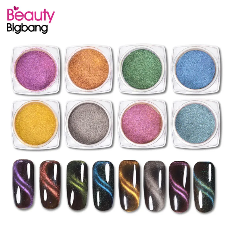 BeautyBigBang 1 г кошачьи Глаза 3D окунающий порошок волшебный лак для ногтей УФ гель