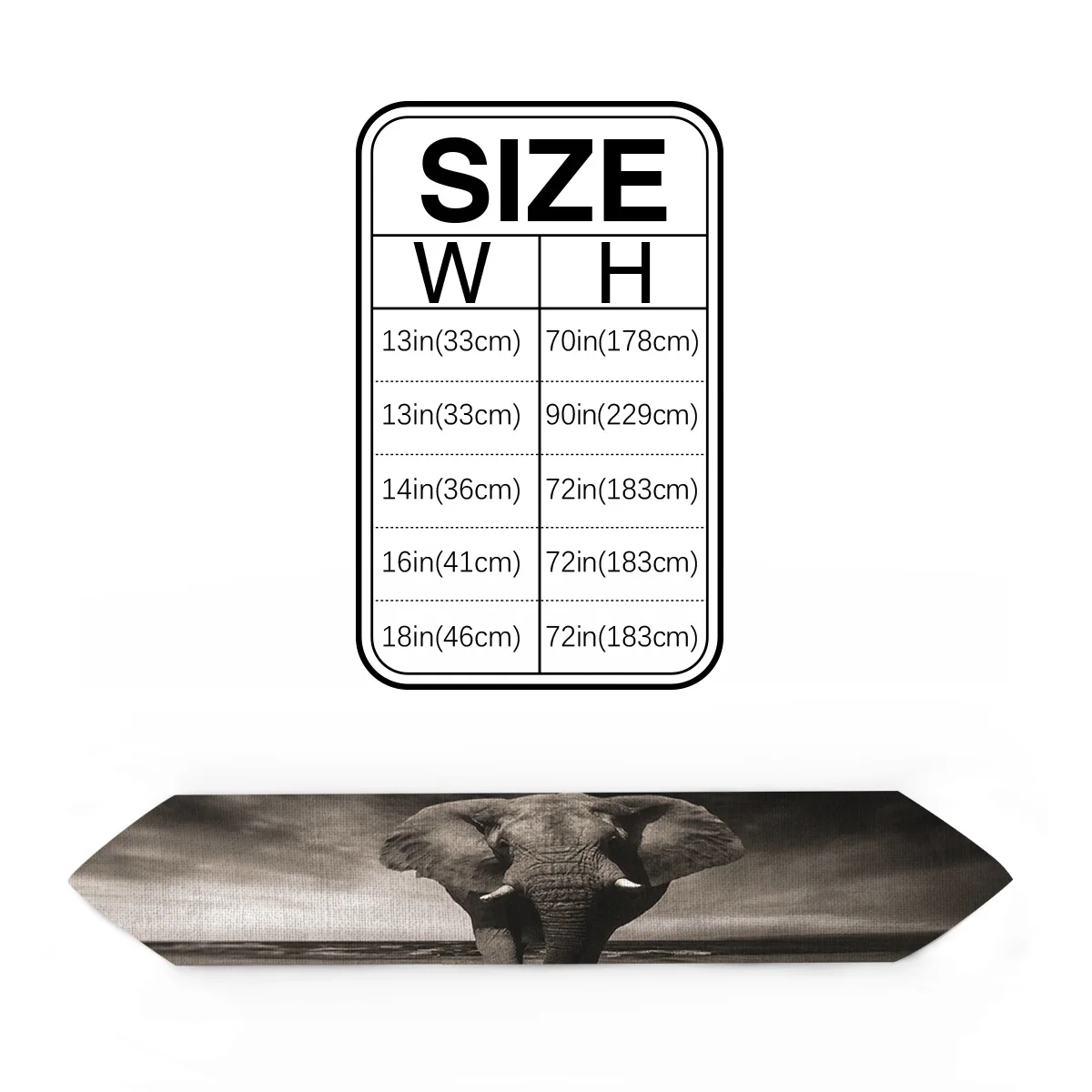 Wild Animals Elephant Sky Table Runners For Wedding Holiday Event Party Decoration Tablecloth Modern Runner Home Decor | Дом и сад