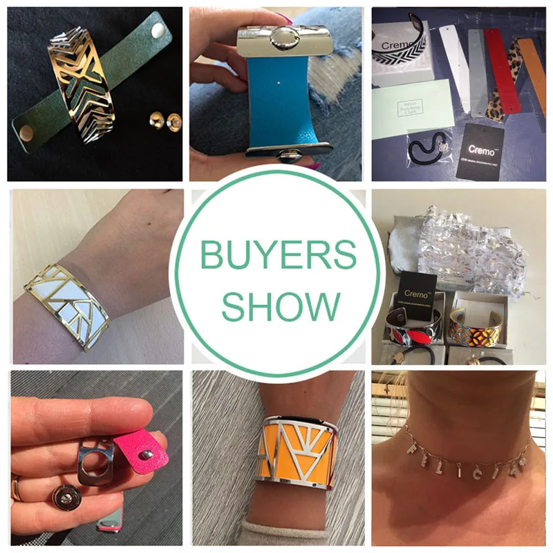 Браслет манжета Cremo Женский со сменными кожаными вставками сделай сам|Браслеты| |