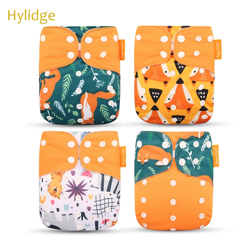 

Hylidge 4PCS/Set Reusable Baby Diapers Washable Cloth Diaper Waterproof PUL Fabric Nappies Toddler Training Pants Underwear