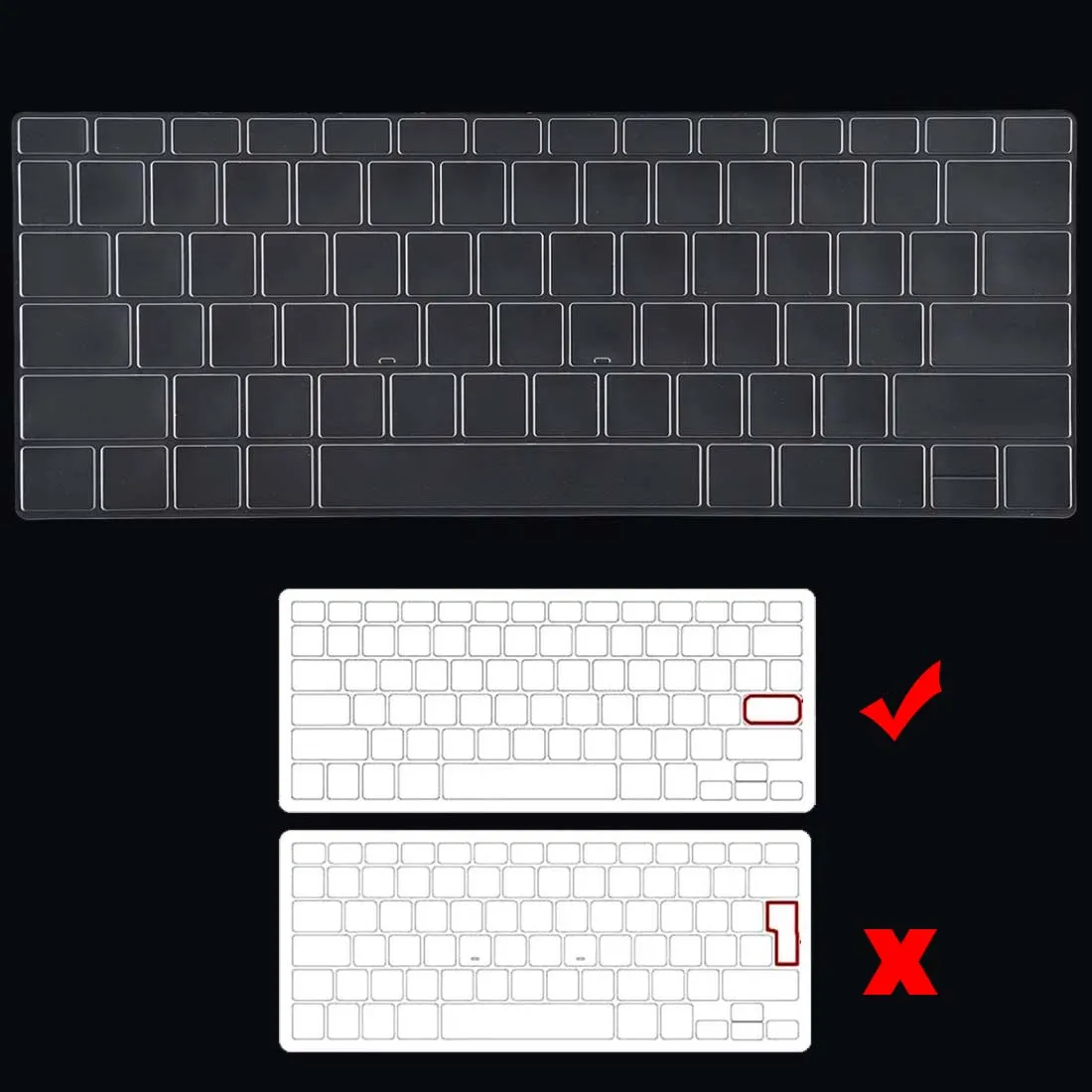 

For Huawei MateBook 13 Intel/MateBook 13 Ryzen Transparent Soft Silicone Laptop Keyboard Cover Dust-proof Keyboard Film Skin