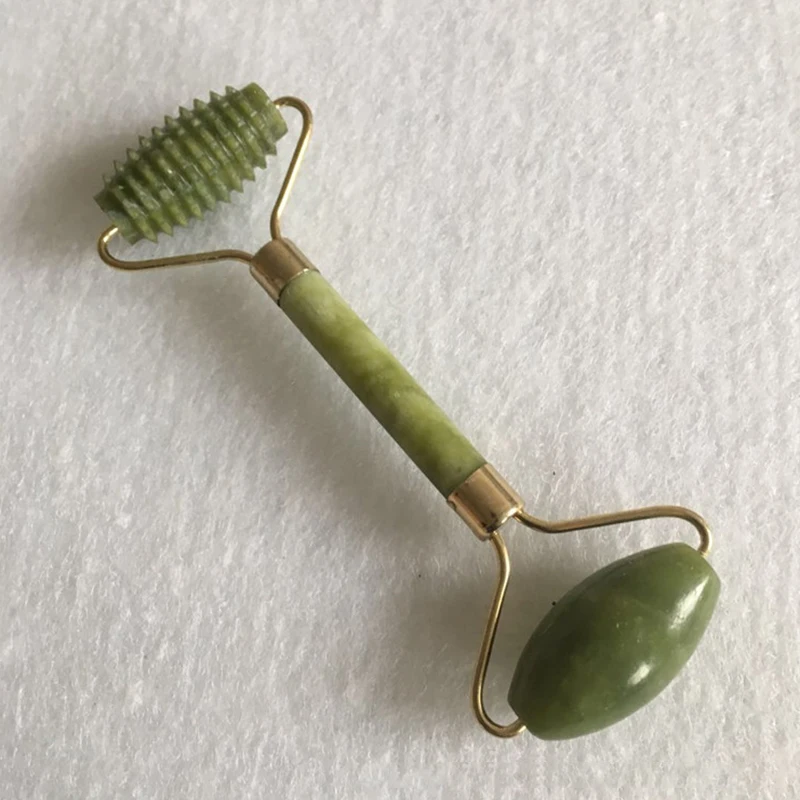 Новинка 2019 натуральный косметический массаж лица с двойной головкой Нефритовый