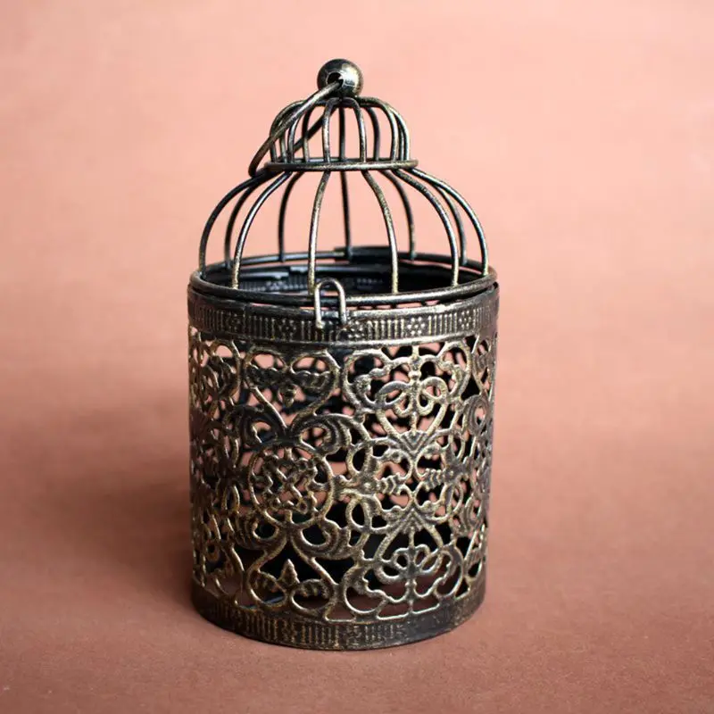 Винтажный подсвечник с полой птицей подвесной фонарь для свадебной вечеринки