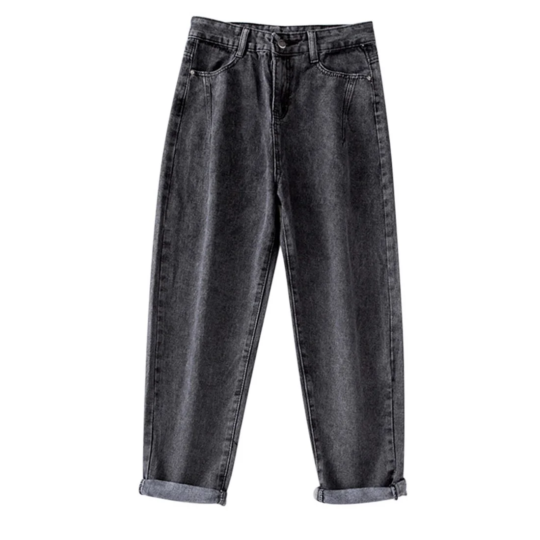 

High Waist Loose Comfortable Jeans For Women Plus Size Fashionable Casual Straight Pants Mom Jeans Washed Boyfriend Jeans