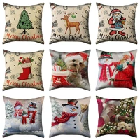 christmas modern art pattern geometric pillow case sofa throw cushion cover