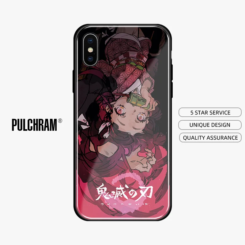 Nezuko Kamado Kimetsu no Yaiba мягкий силиконовый стеклянный чехол для телефона iPhone SE 6 6s 7 8 Plus X