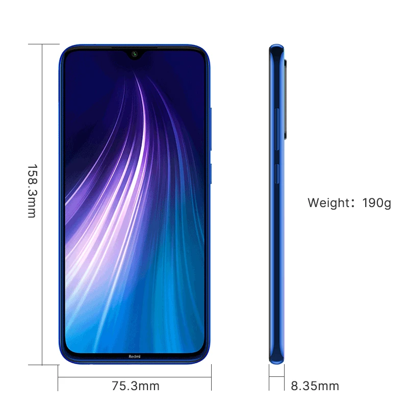 Xiaomi Redmi Note 8 3 ГБ 32 Смартфон Snapdragon 665 4000 мАч 6 &quotFHD + дисплей 48MP Quad камера мобильный