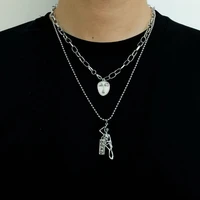 skull pendant necklace for women men 2021 new trend vintage style mens neck chains for men aesthetic hip hop jewelry