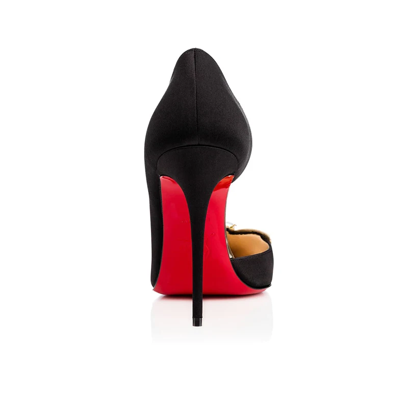 

Ladies Mules Luxury Pumps Sexy Platform Clear Women Leather High Heels 8 10 12cm Red Bottom Dress Wedding Party Shoes Size 35-44