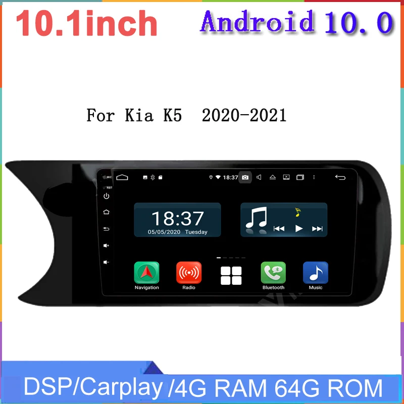 

10.1inch 4+128G android 12 car multimedia player for Kia K5 2020 2021 car radio stereo gps navigation DSP Carplay headunit WiFi