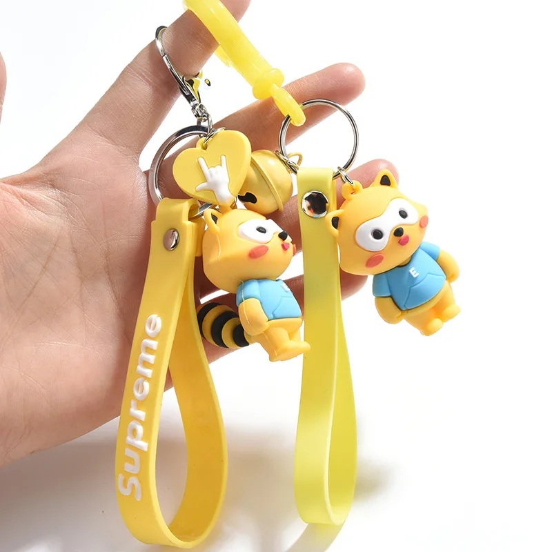 Новые брелки для ключей в виде белки ПВХ пластиковая цепочка креативная подвеска