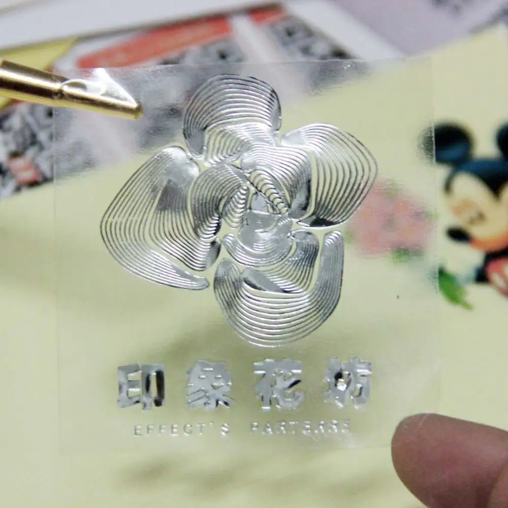 500 шт. Заказные свадебные подарочные бирки Золотая прозрачная Дамасская наклейка