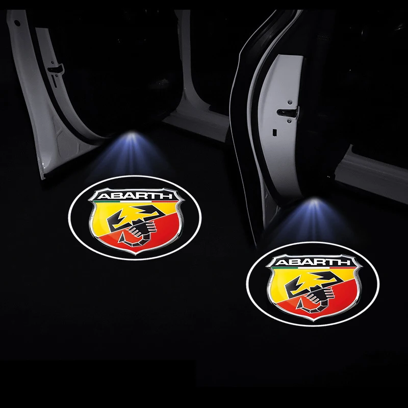 2 шт. автоматической лампы приветствия на двери автомобиля с логотипами BMW, Mercedes, Ssangyong, Hyundai, Skoda, Honda, AMG, Mitsubishi и аксессуарами.