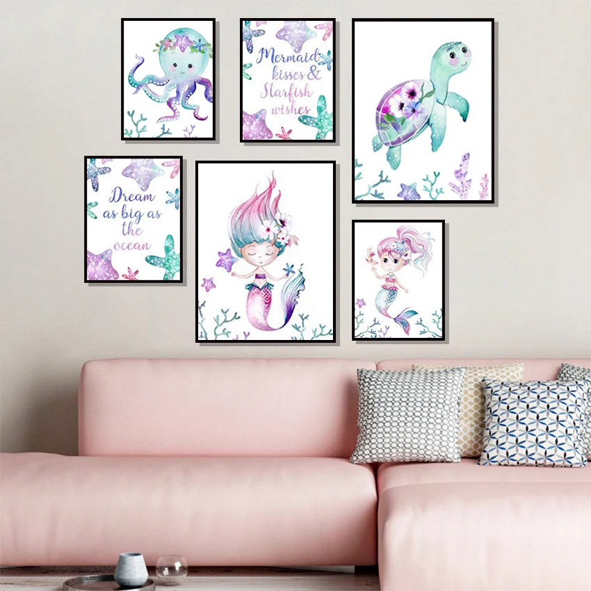 Настенная картина на холсте Постер в скандинавском стиле с изображением морских