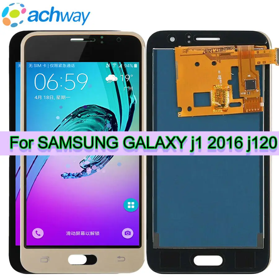 Для SAMSUNG GALAXY J1 2016 LCD J120 J120F J120H J120M дисплей с сенсорным экраном дигитайзер в сборе
