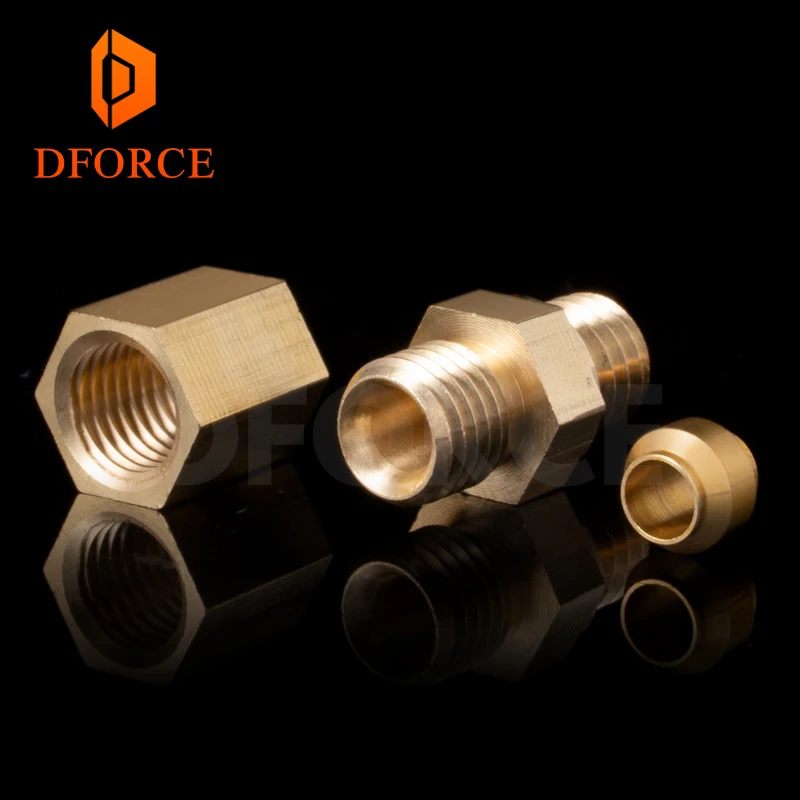 DFORCE латунный пневматический соединитель M8 резьба для Bowden экструдер PRUSA