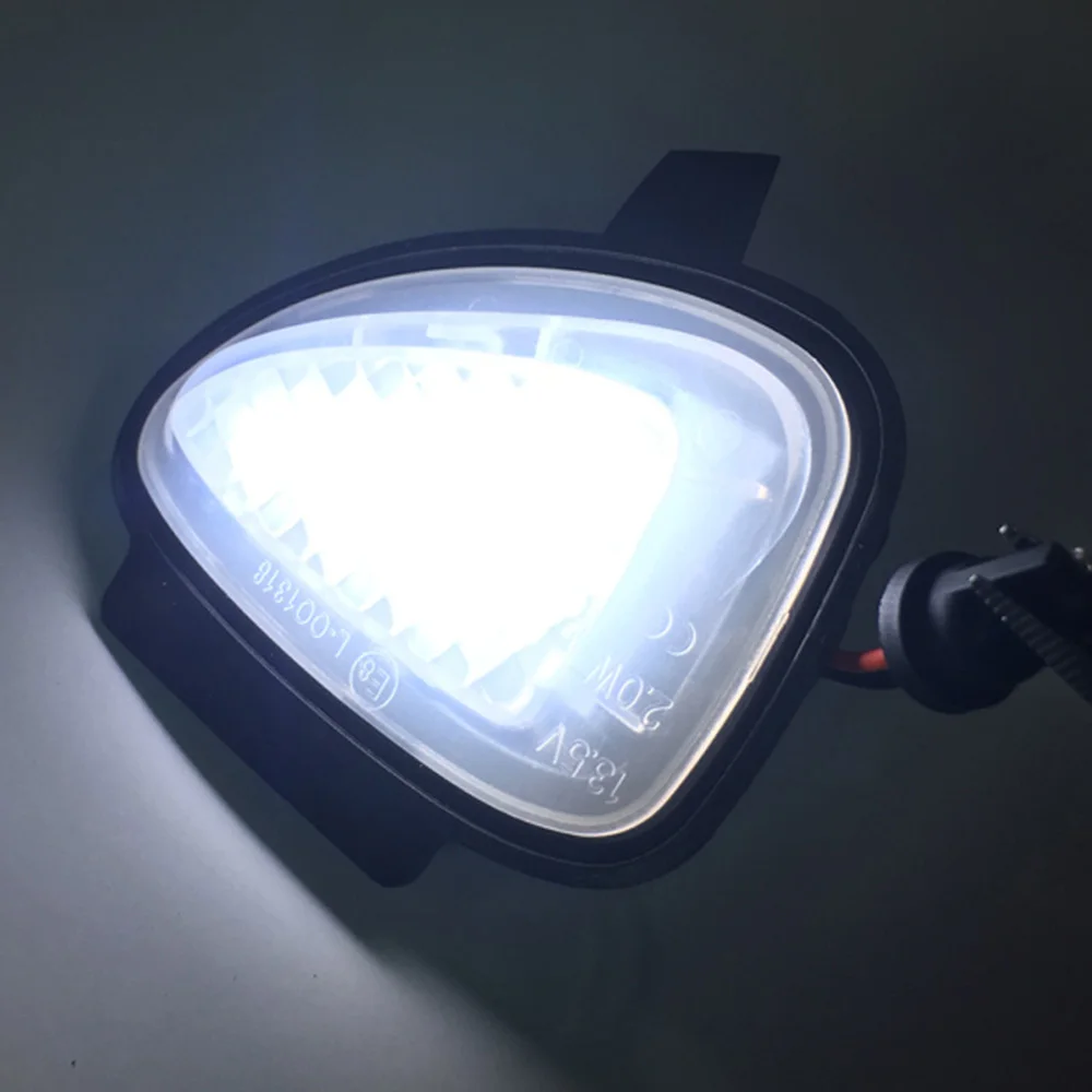 2Pcs LED Side Mirror Puddle Light Lamp No Error For EOS Passat B7 CC Scirocco Jetta Golf 6 Touran 10 Lexus LX470 GX470 | Автомобили и