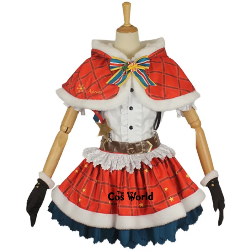 Рождественское платье Kurosawa с рубиновым плащом Love Live Sunshine Aqours Униформа наряд