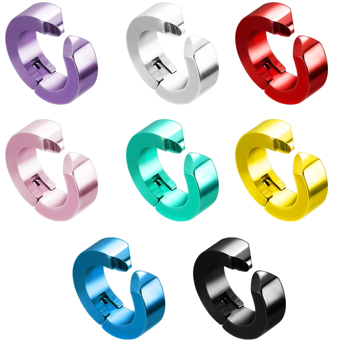 1 шт. панк для мужчин и женщин нержавеющая сталь клипсы ушей поддельные серьги