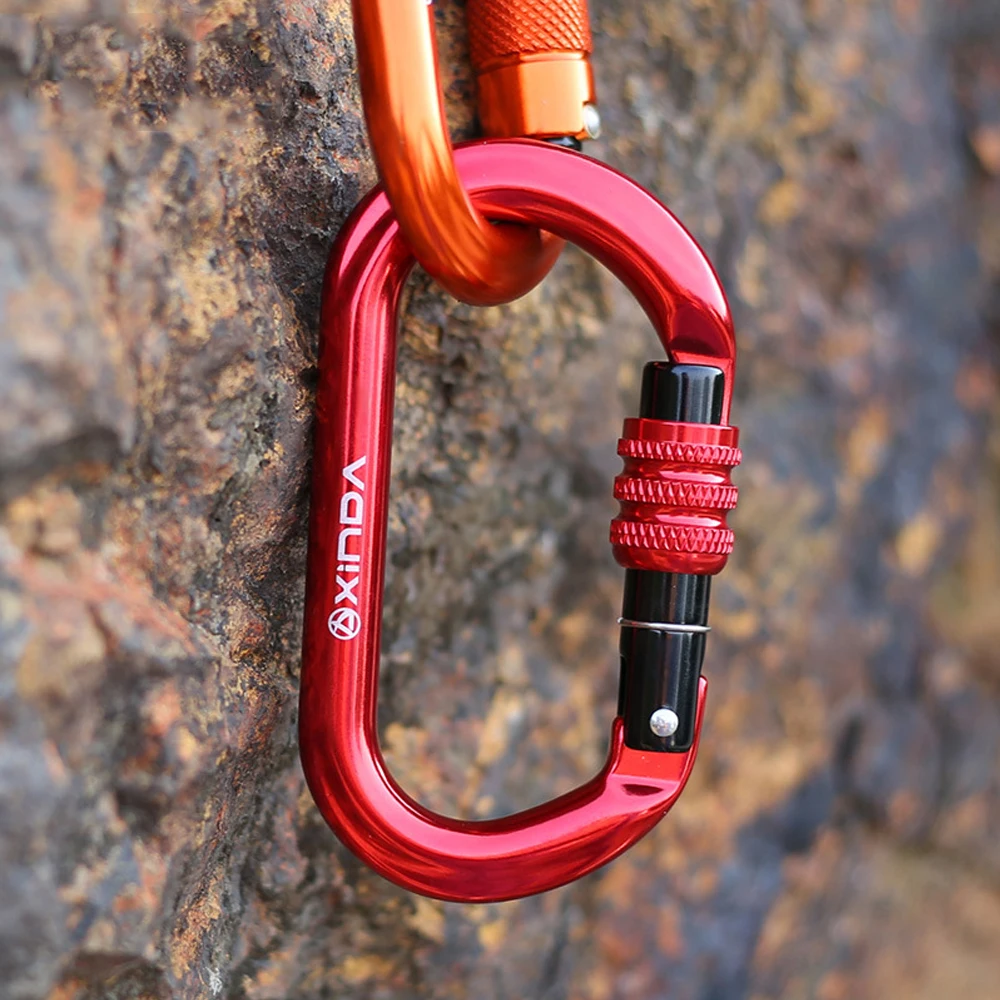 

O-type Lock Buckle Aluminum Crossing Hook Camping Automatic Safety Carabiner Climbing Rock Mountaineer Equipment Keychian Buckle