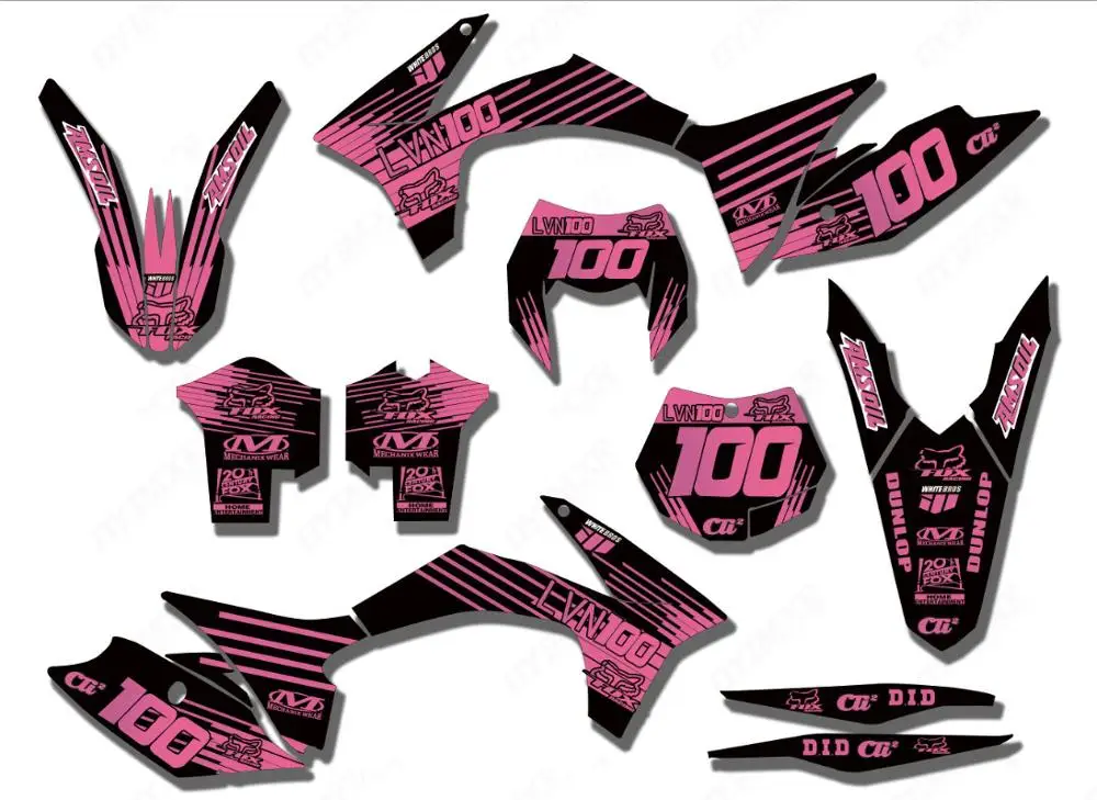 Новый стиль TEAM GRAPHICS с подходящими фонами для KTM 125 200 250 300 350 450 500 SX SXF EXC 2012 2013 XC