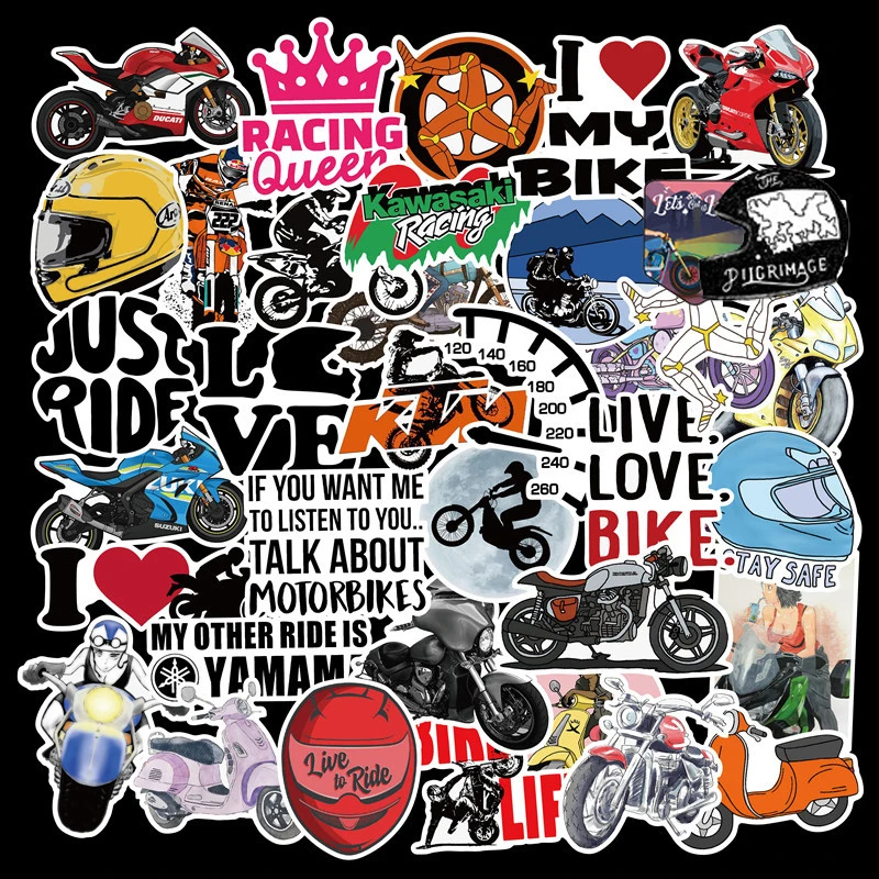 50 шт./компл. Мужские взрослые мотоциклетные гоночные наклейки s шлем автомобиль