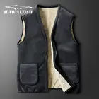 Мужской шерстяной жилет, теплый кашемировый жилет без рукавов, Осень-зима, 2021
