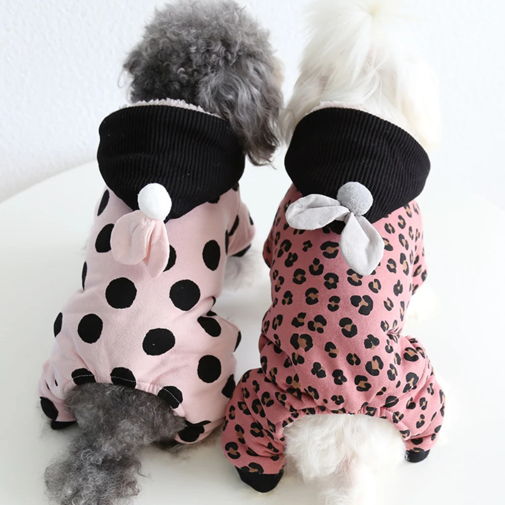 

Boy/Girl Dog Shirt Cat Jumpsuit Rompers Autumn Winter Coat For Small Dogs Fashion Four-legged Overall Dog Clothing XS-XL