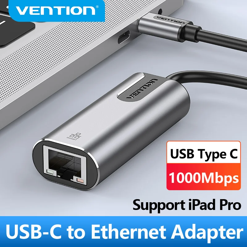 Ethernet-адаптер Vention USB Type C адаптер на RJ45 Lan для MacBook Pro Samsung Galaxy S9 сетевая карта Ethernet |