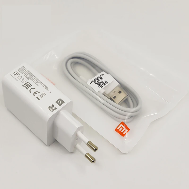 EU Charger and Cable Xiaomi mi 9 SE быстрое настенное зарядное устройство 18 Вт Быстрое зарядное устройство адаптер USB 3,1 кабель для передачи данных для mi 9 SE Pro 8 6 mi x 2 2S redmi K20 Note 7 8 pro - Color: EU Charger and Cable