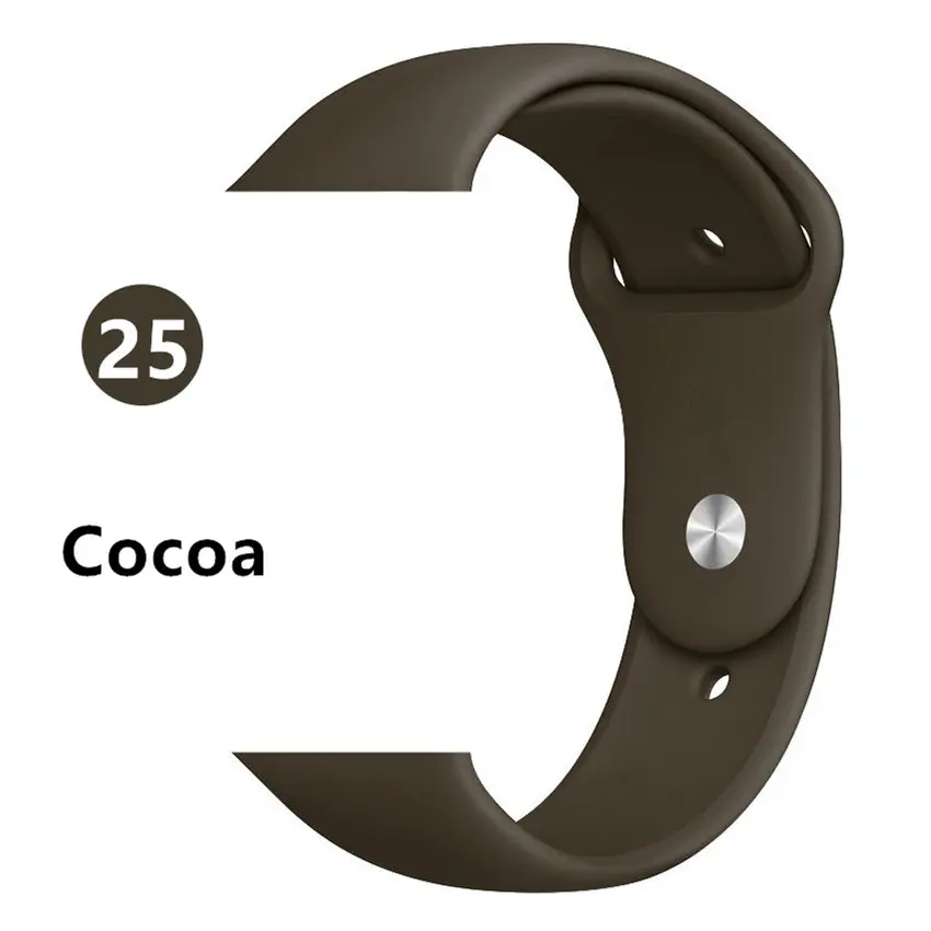 Cocoa Lbiaodai ремешок для apple watch 4 3 apple watch band apple watch ремешок 44mm 40mm iwatch band 42mm 38mm спортивный силиконовый браслет ремешок для часов ремешки для apple watch 4 3 2 1 - Цвет ремешка: Cocoa