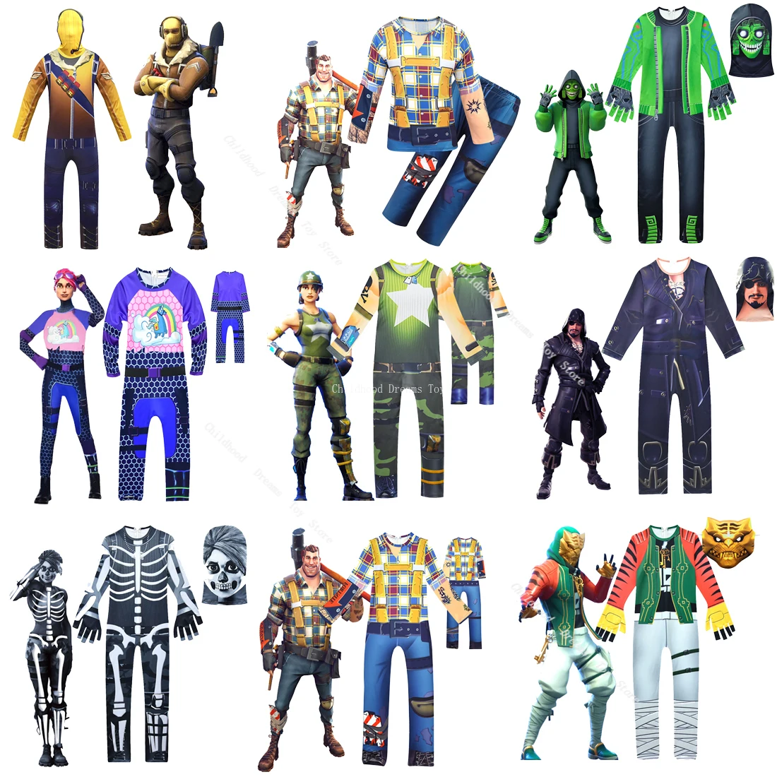Высококачественный Детский костюм для косплея Fortnite Аниме Костюмы и маски игра
