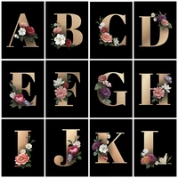 maxmpup diy squareround diamond painting text mosaic letter 5d diamond embroidery cross stitch flower word home decor craft kit
