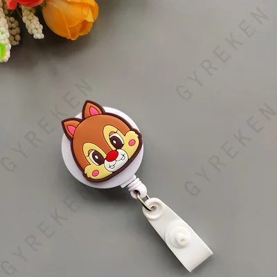 New Cute Cartoon Retractable Pull Badge Reel ID Lanyard Name Tag Card Nurse Badge Holder lovely Kids Reels Office Supplies - Color: 16