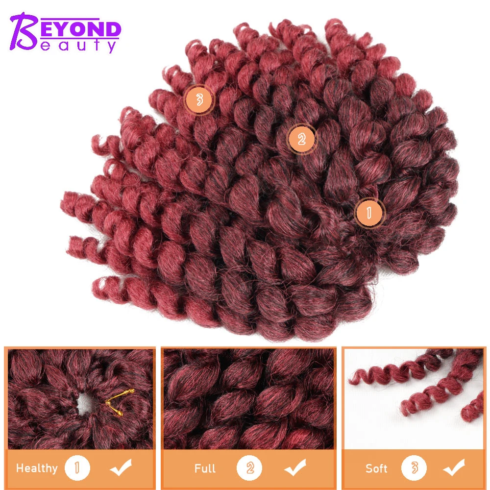 Jumpy Wand Jamaican Bounce Curl вязаные волосы Омбре синтетические плетеные крючком