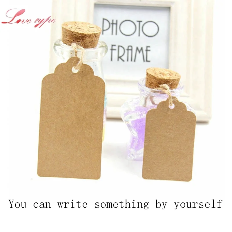 50 шт./лот 3 размера бирки из крафт-бумаги бумажные этикетки для карт на Рождество